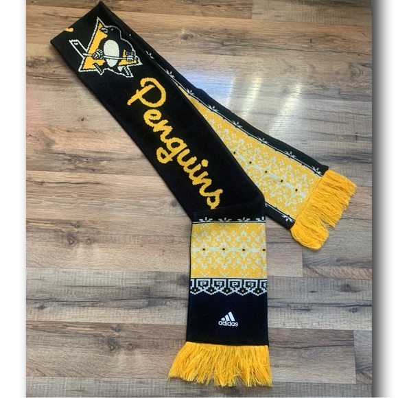๐๐ง Adidas Pittsburgh Penguins Scarf Ladies Reversible - Picture 2 of 9